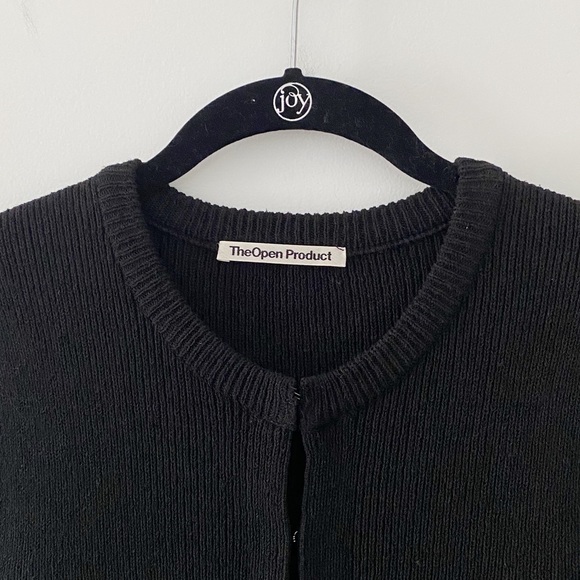 TheOpen Product Knit Shoulder Cut Out Cardigan Size 1 - Picture 10 of 11